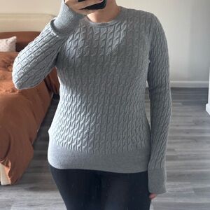 Zara Gray Women's Crew Neck Sweater